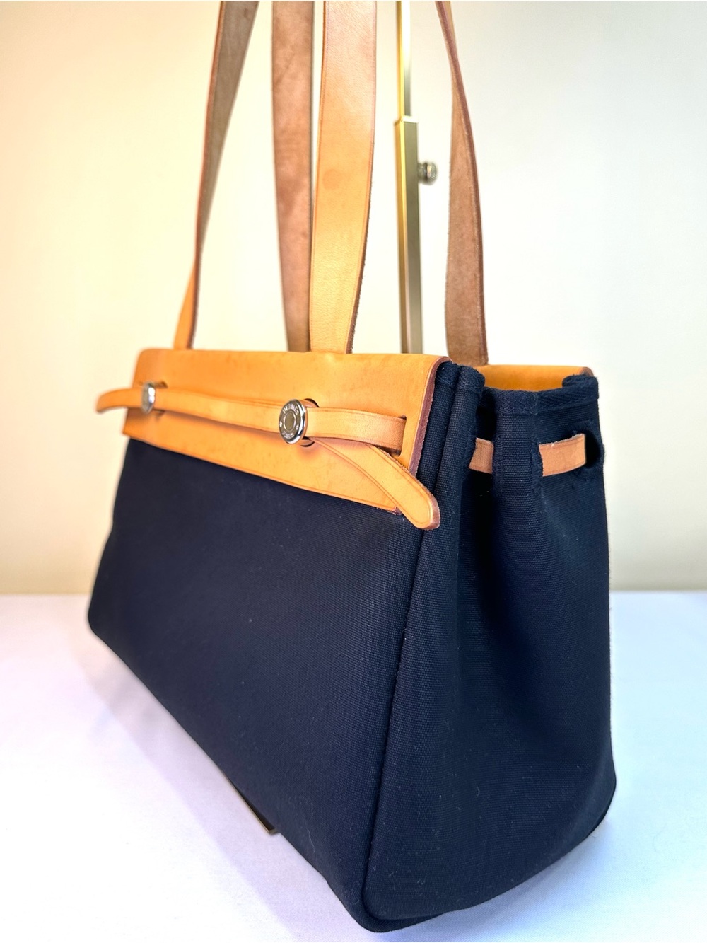 Hermes Square H 2004 Herbag 2-in-1 Set Interchangeable canvas bodies France COA - Picture 9 of 17